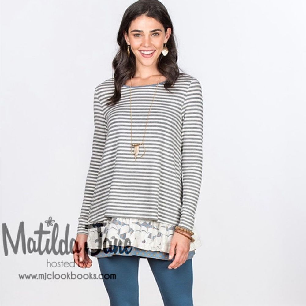 ‎Matilda Jane From Within Striped Long Sleeve Keyhole Size Medium